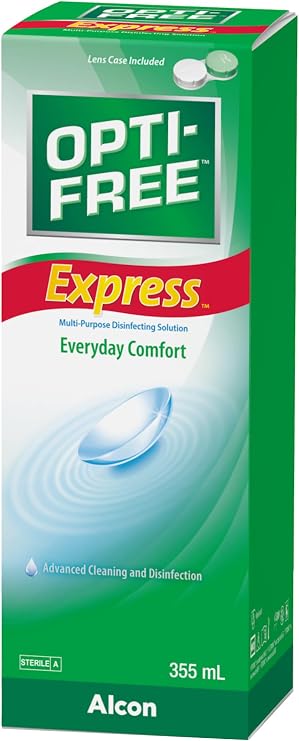 Opti-Free Express concact Lens Care Solution | Single Bottle | 1 x 355 ml