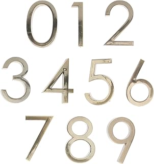 Yardwe 10pcs Digital House Number Metal Sign Retro Clock Office Clock Office Number Sign Adhesive House Number 3d Door Street Number Hotel Door Number Door Gate Number Abs Resin Antique