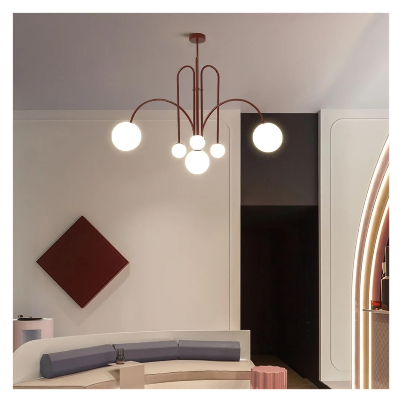 Lámparas colgantes LED italianas Compatible with sala de estar, tienda de iluminación, restaurante, lámpara de techo Compatible with decoración de Iluminación de araña