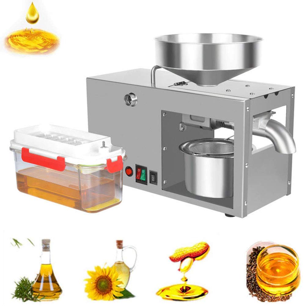 MYUYEE Automatic Oil Press Machine Stainless Steel Electric Oil Expeller Household Commercial Seed Oil Extractor 3-5 Kg/H