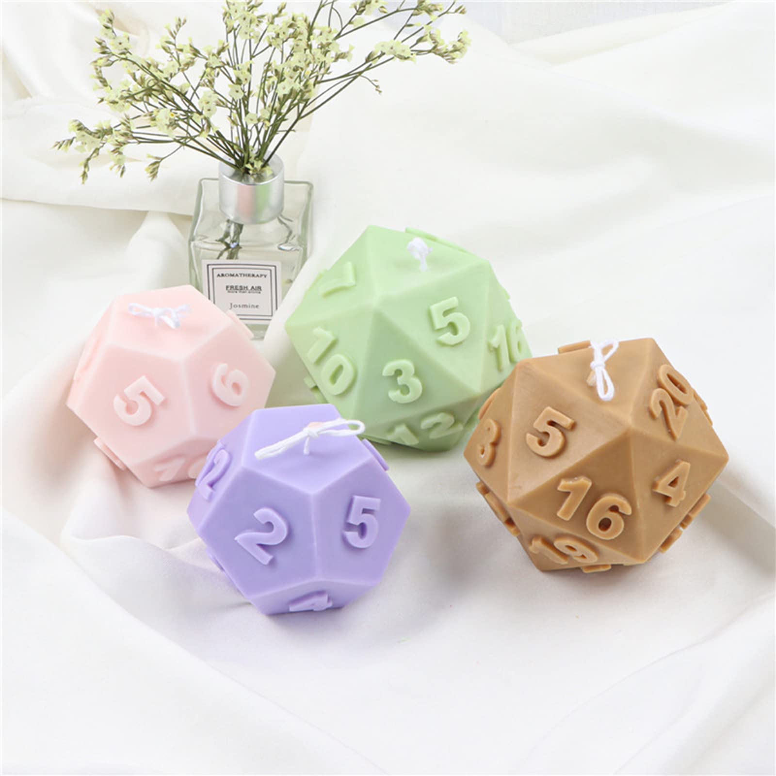 appuivbt Dice Shape Candle Moulds,Soap Mould DIY Candle Epoxy Mold Silicone Candle Moulds for Candle Making