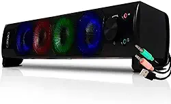 Mini Alto Falante Para PC E Notebooks KP 6040 Caixa Som Knup, preto