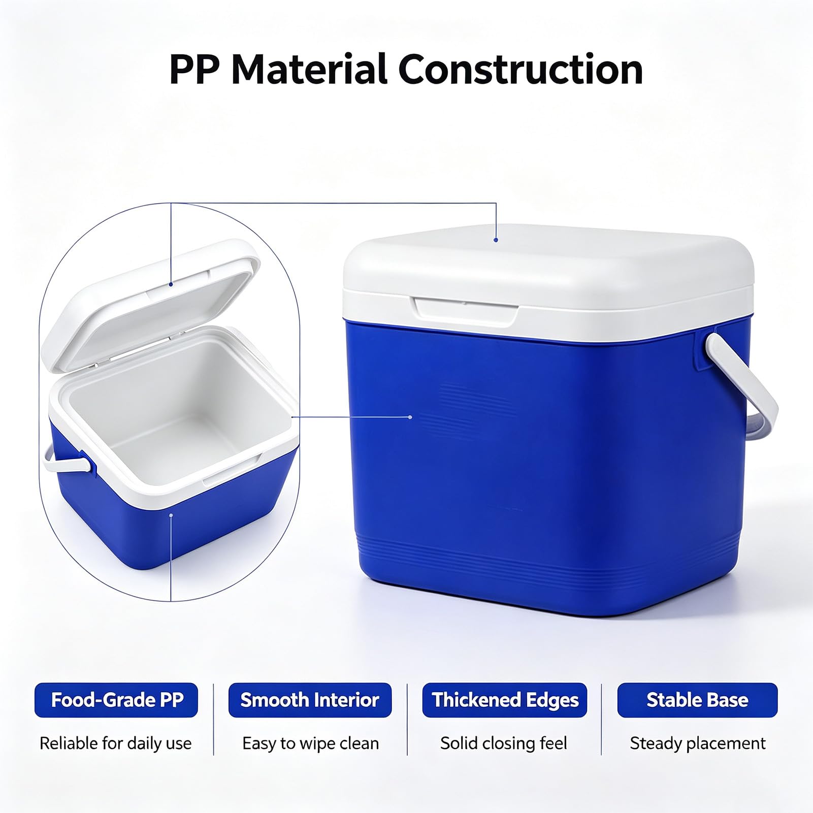 Borsa frigo da Campeggio Portatile da 25L, Contenitore per Catering con ghiacciaia e Manico