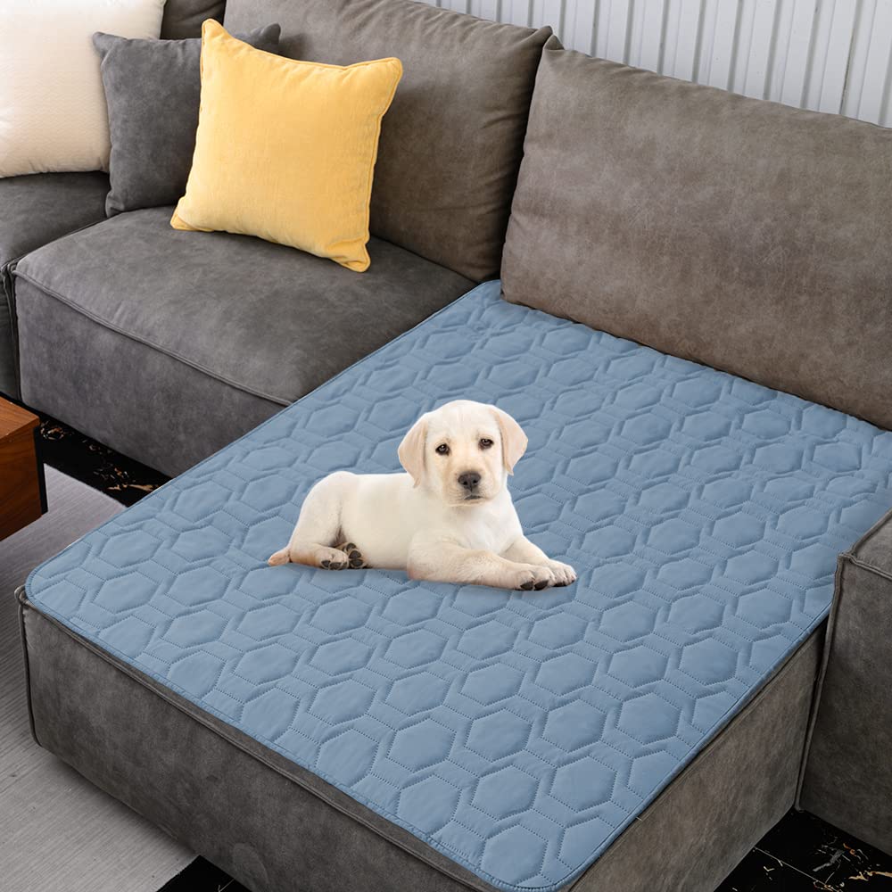 Tcksstex Waterproof & Anti-Slip Dog Bed Cover and Pet Blanket Sofa Pet Bed Mat ，car Incontinence Mattress Protectors Furniture Couch Cover for Most Cats Dogs, Pets<40x50-Stoneblue>