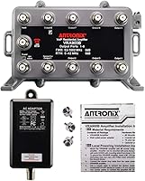 Reliable Cable Products 9-Port Bi-Directional Cable TV Splitter Amplifier with Active Return - Lossless 8-Port Booster for Clear Signals