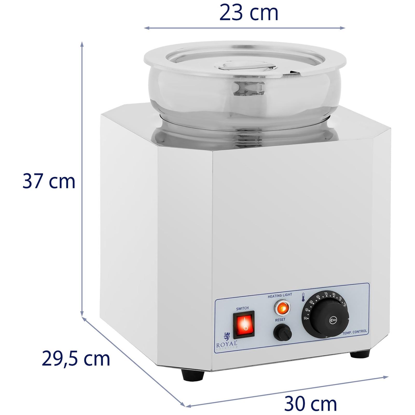 Royal Catering RC_BM_01 Suppstation 7 L 500 W Bain Marie scaldavivande elettrico Scaldacibo Acciaio inossidabile