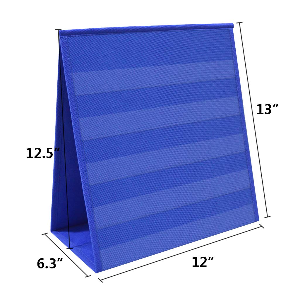 VNOM Small Pocket Chart Table Top Double Sided Sentence Strips Pocket Chart Foldable & Self