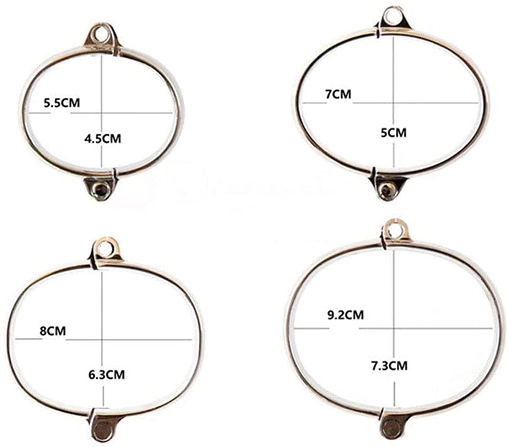 8Pcs Edelstahl Bondage Handgelenk Manschetten Fußfesseln Slave Metall Kragen Halsband Nippel Klemmen Analplug Erwachsene Spiel Set Fetisch Sexspielzeug für Männer Frau paare,Female,Silber