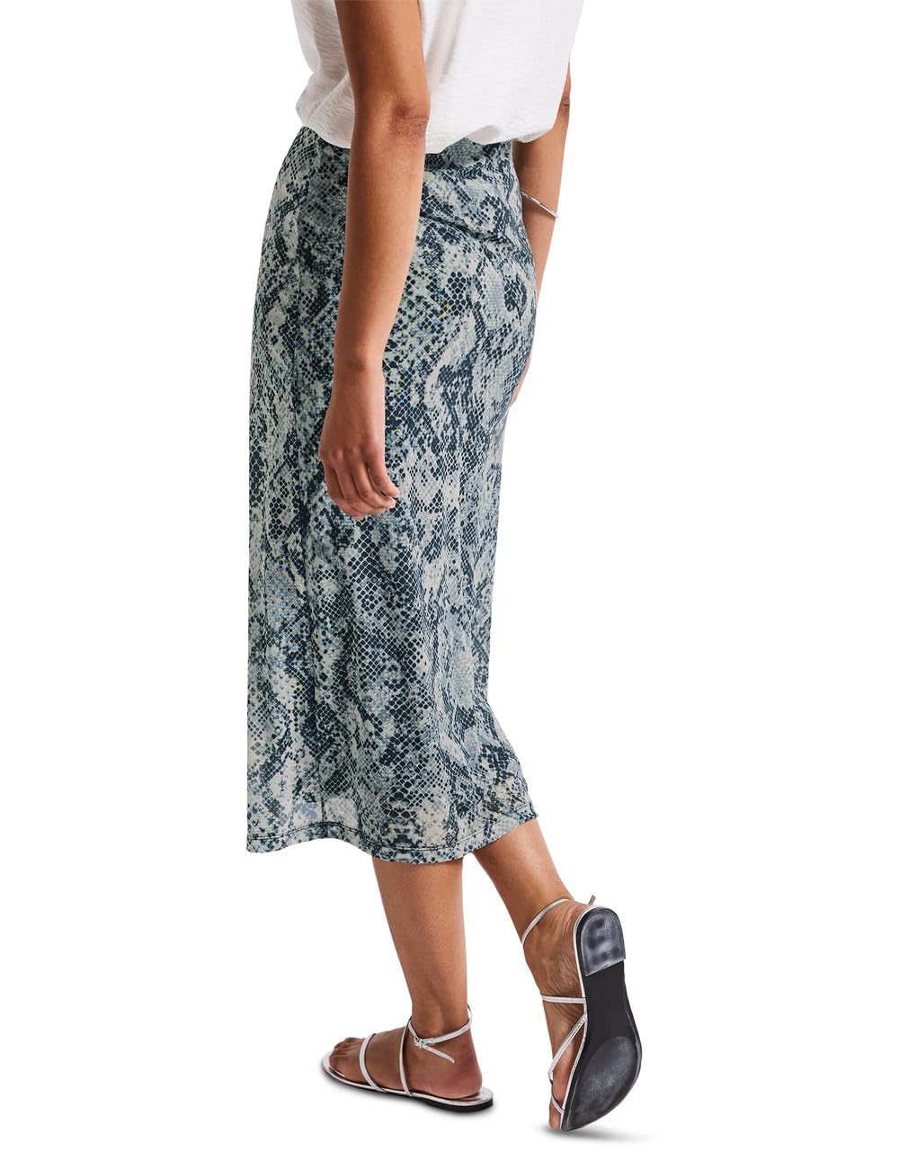 Mesh-Rock mit Snake Print