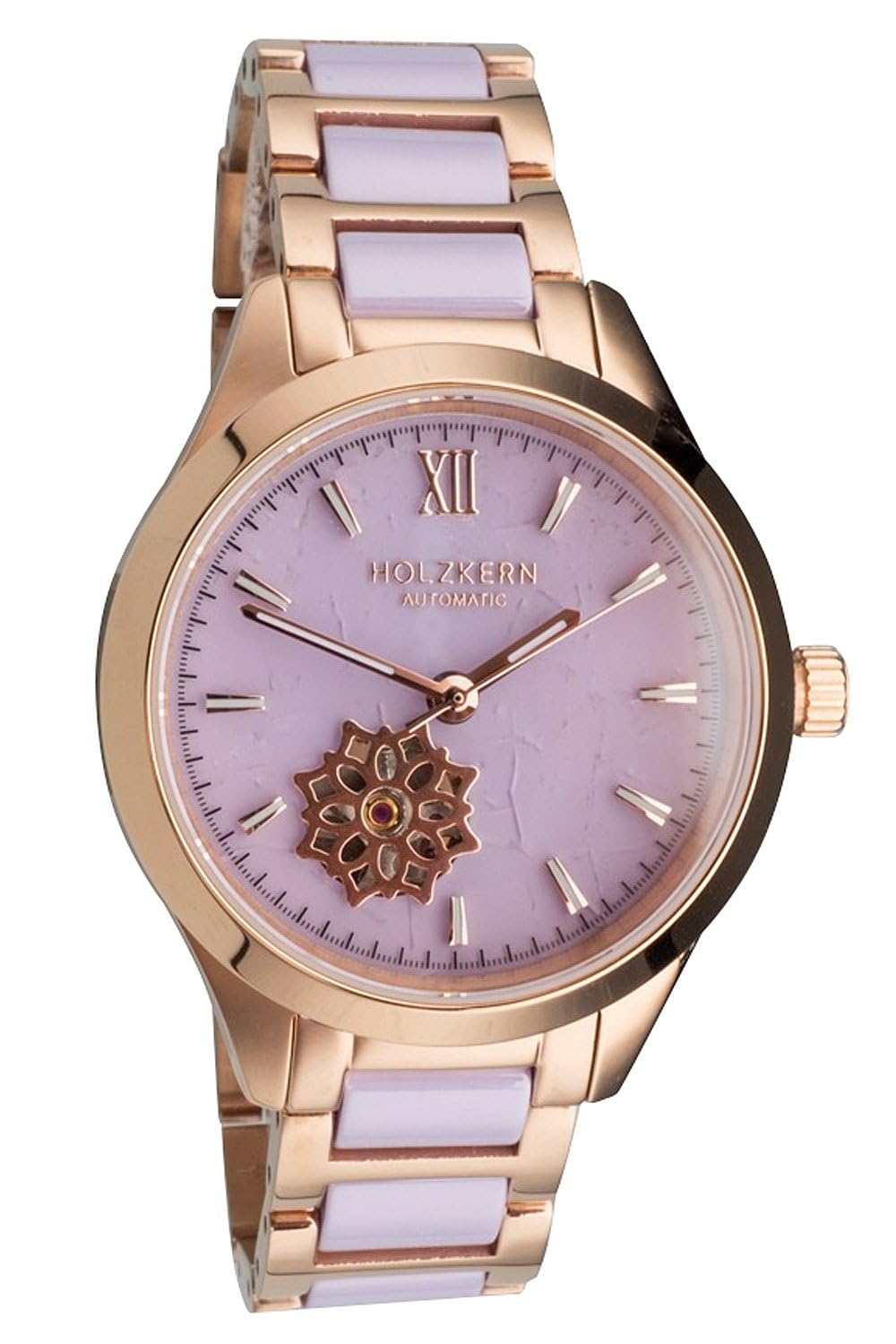 HOLZKERN Damen-Armbanduhr Automatik Kaleidoscopic Amethyst/Keramik