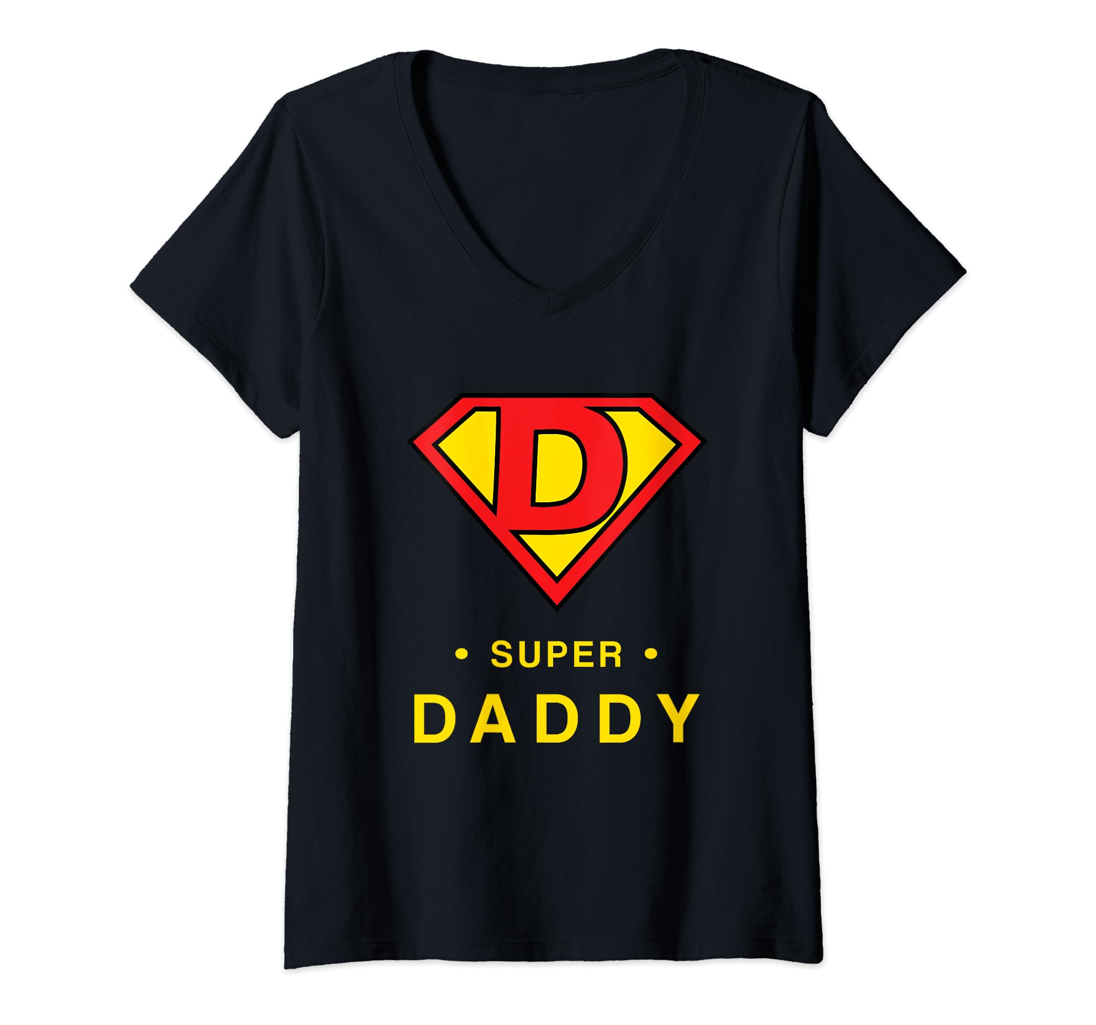 Super DaddyT-shirt gift Fathers day Present Super Hero V-Neck T-Shirt