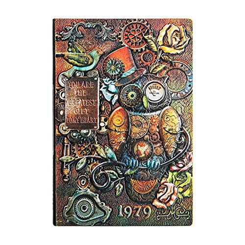 Diario personal con tapa de cuero sintético y 200 páginas