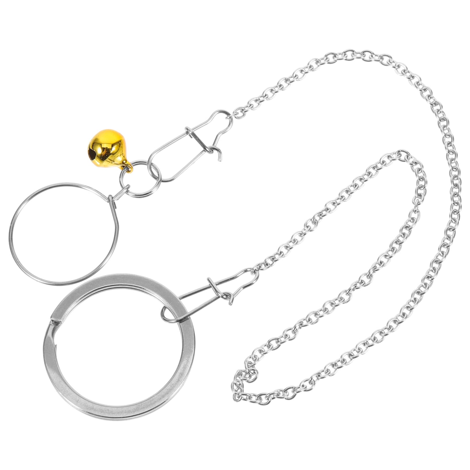 BELLIFFY 2 Sets Bird Harness Chain Parrot Training Necklace Parakeet Leash Lightweight Parrot Collar Chain