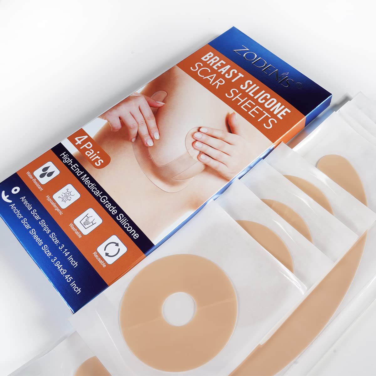 Buy Silicone Scar Sheets, Silicone Scar Sheets for Breast 8 Pack