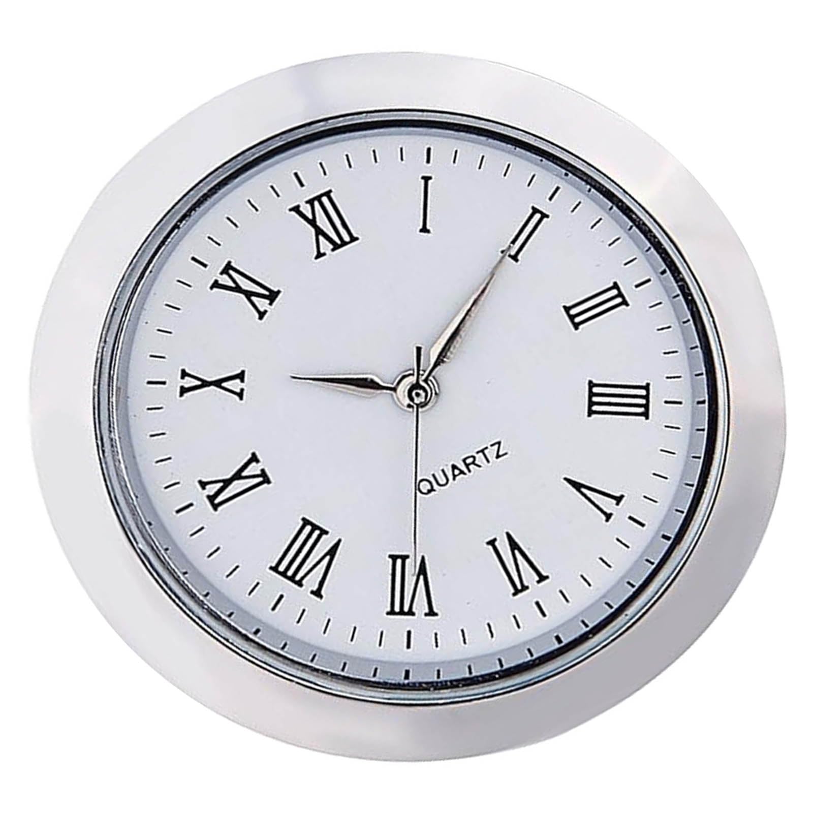 Tsophreniq 36mm Quartzs Clocks Insert, Craft Clock Movement Round Clock Head Inlaid Bells Cores with Roman Numerals Inlaid Watch Head