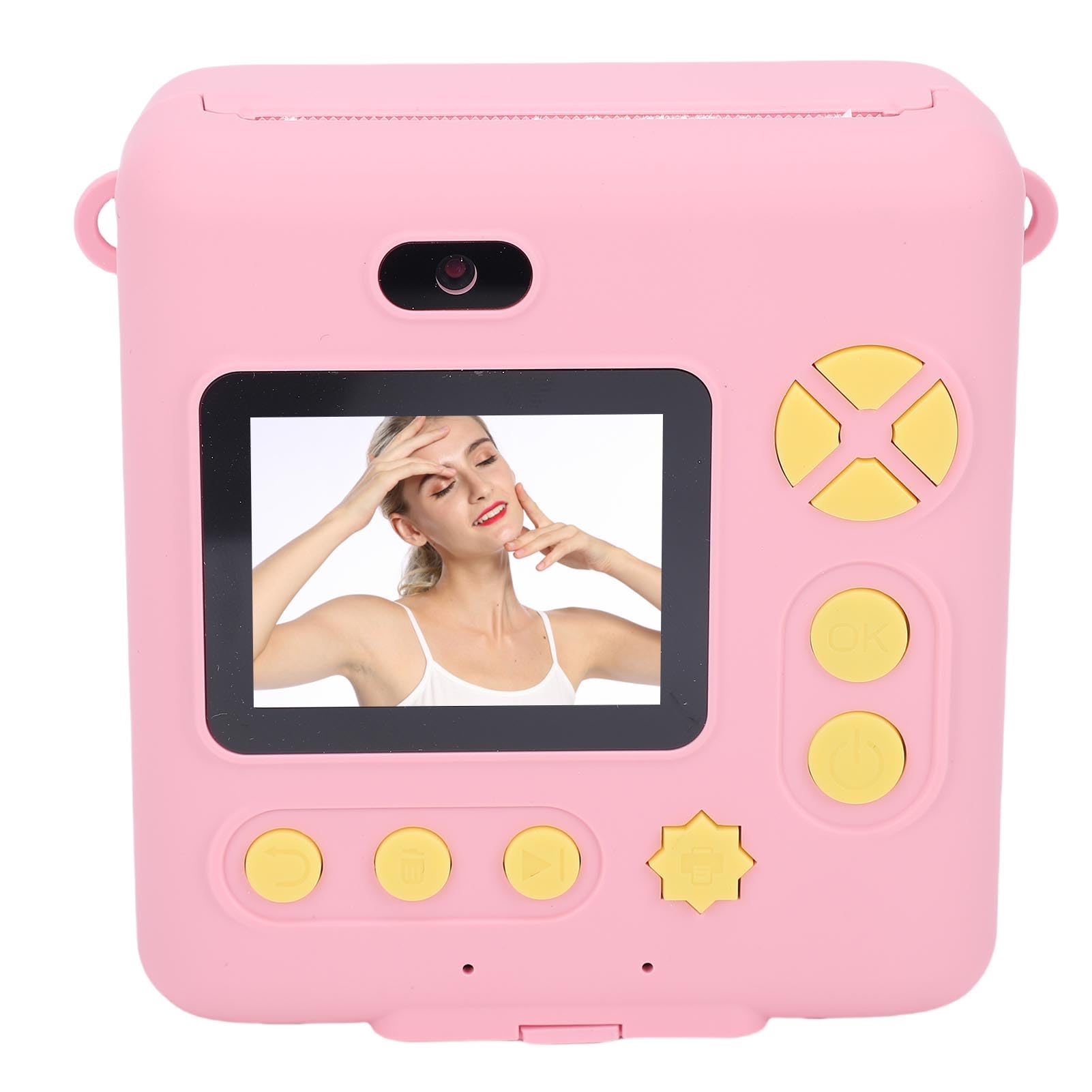 RiToEasysports Cámara de Impresión Instantánea para Niños, Cámara para Niños de Selfie Doble de Lente Doble HD 1080p con Papel Impreso para Juego Al Aire