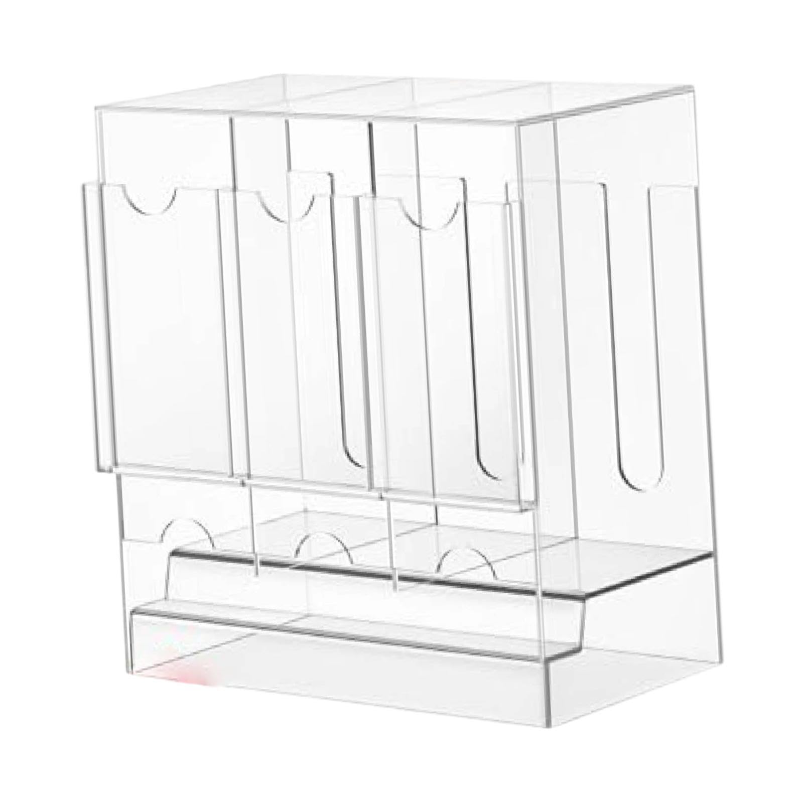 Sharplace Dispenser Organizer for Booster Case Protection Acrylic Trading Card Case, transparent, 3 slots