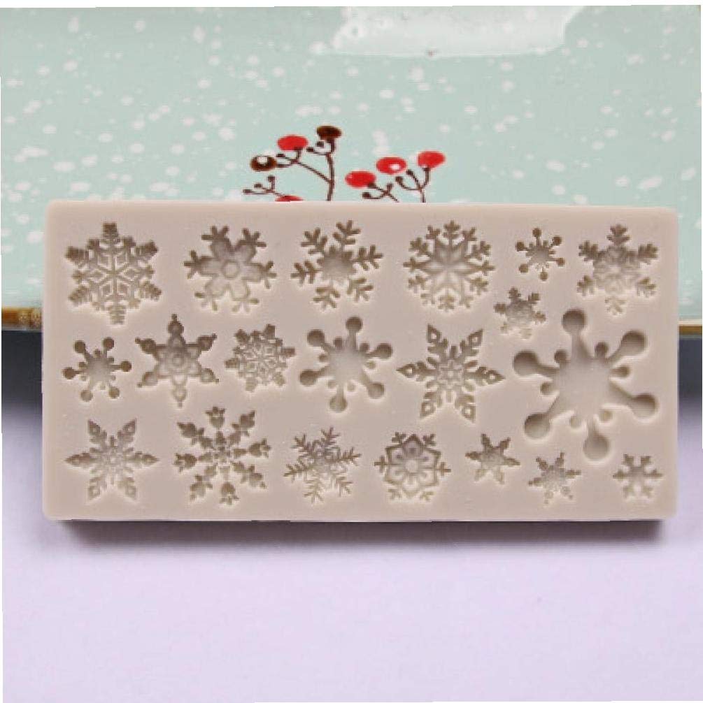 1pc Christmas Silicone Baking Cake Molds Christmas Snowflake Shape Cake Mold Tray for Diy Desserts
