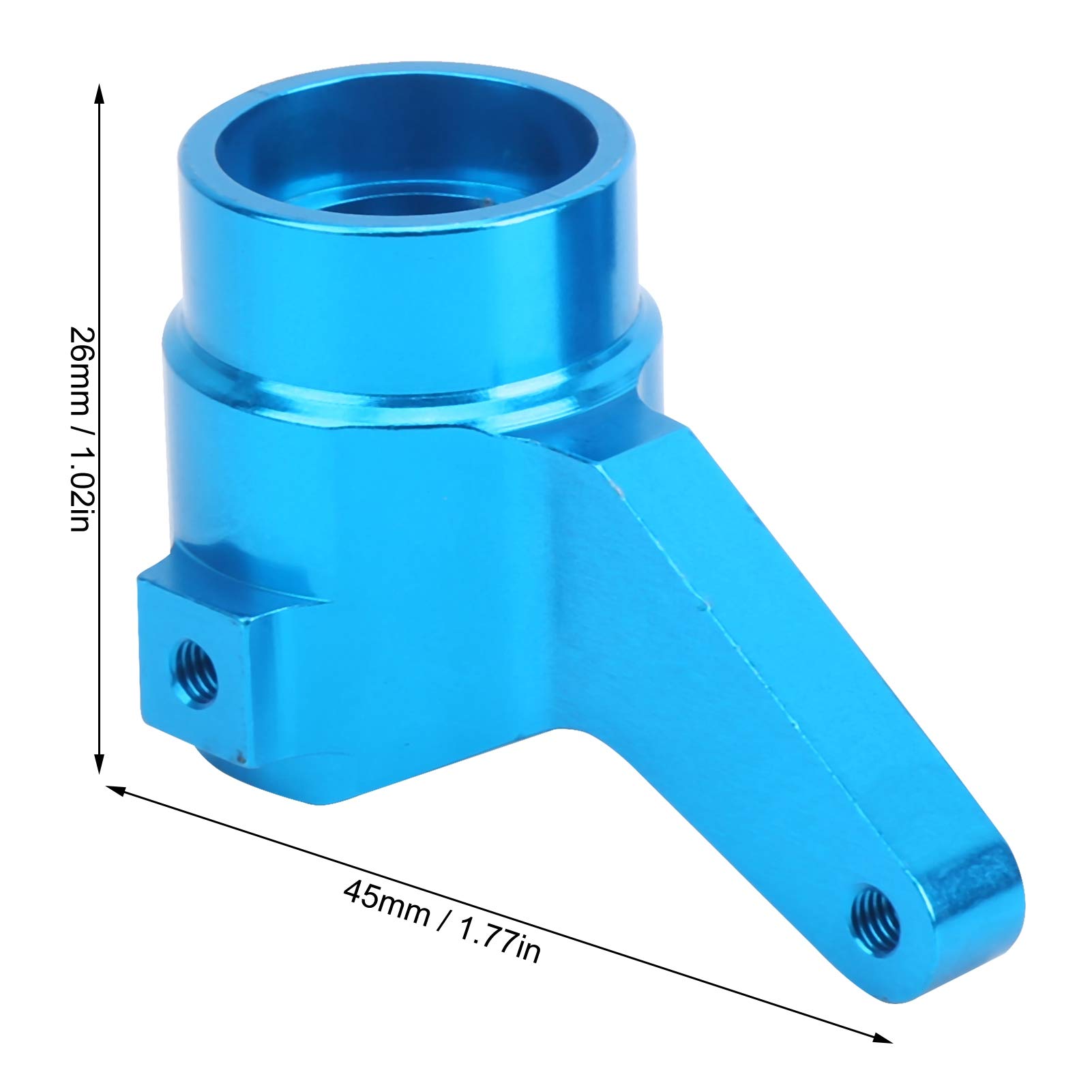 Buje De Dirección De Aleación De Aluminio Para Coche RC Escala 1:8 - Compatible Con HSP 94762, Color Azul, 2 Piezas, Mecanizado CNC