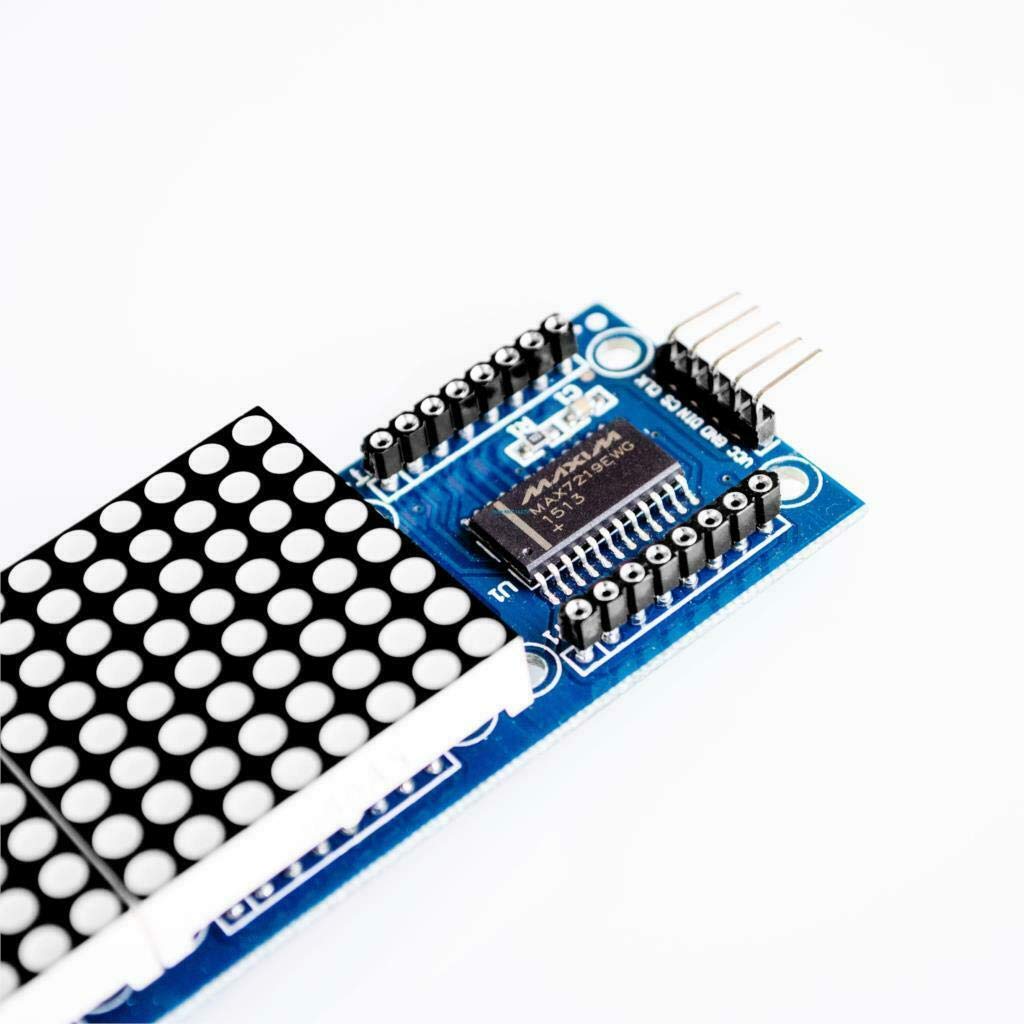 2 Pezzi MAX-7219 Modulo a Matrice di Punti Microcontrollore 4 in Un Display 5P Line Colore Rosso