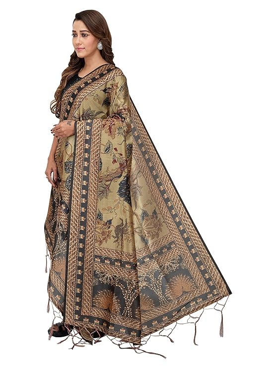 Women's Chanderi Silk Dupatta (Only Dupatta)2