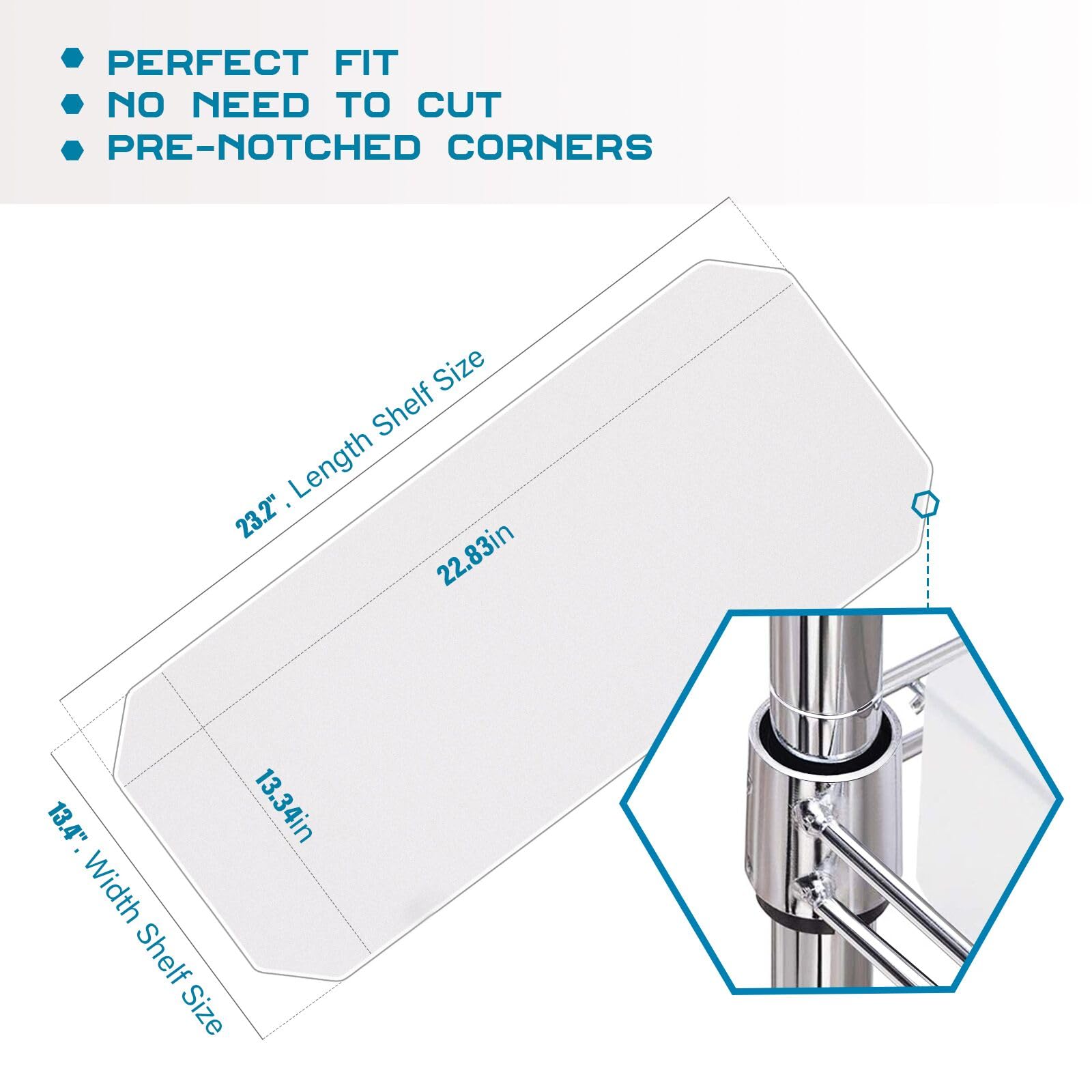 Photo 1 of BRIAN & DANY Wire Shelf Liner 13.4" x 23.2", Set of 10, Heavy Duty Shelf Liners for Wire Shelving, Waterproof Wire Rack Shelf Cover, Transparent