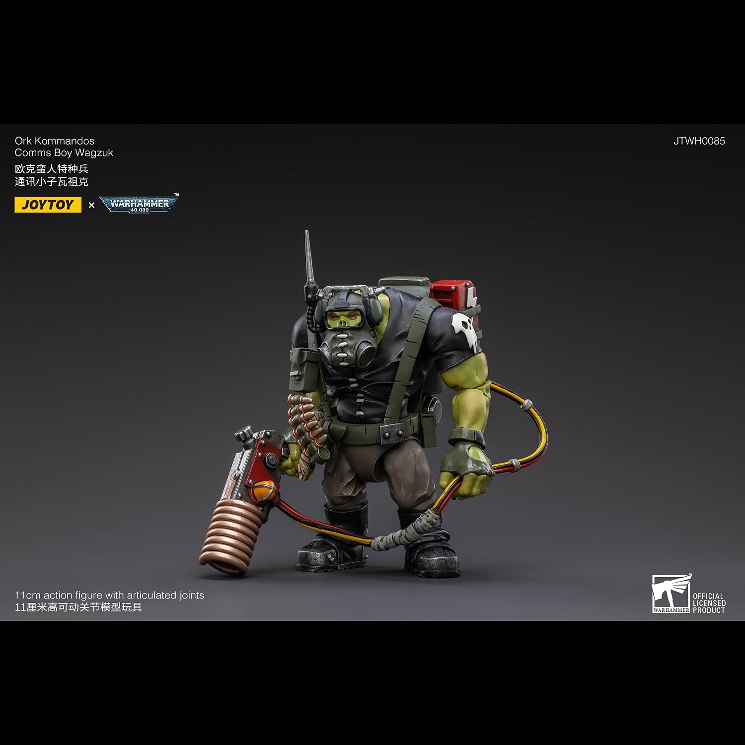 JOYTOY 1/18 Action Figures - Warhammer 40,000 Ork Kommandos Comms Boy Wagzuk - 5‘’,Classic Character,Collectible,Age 15 and Above