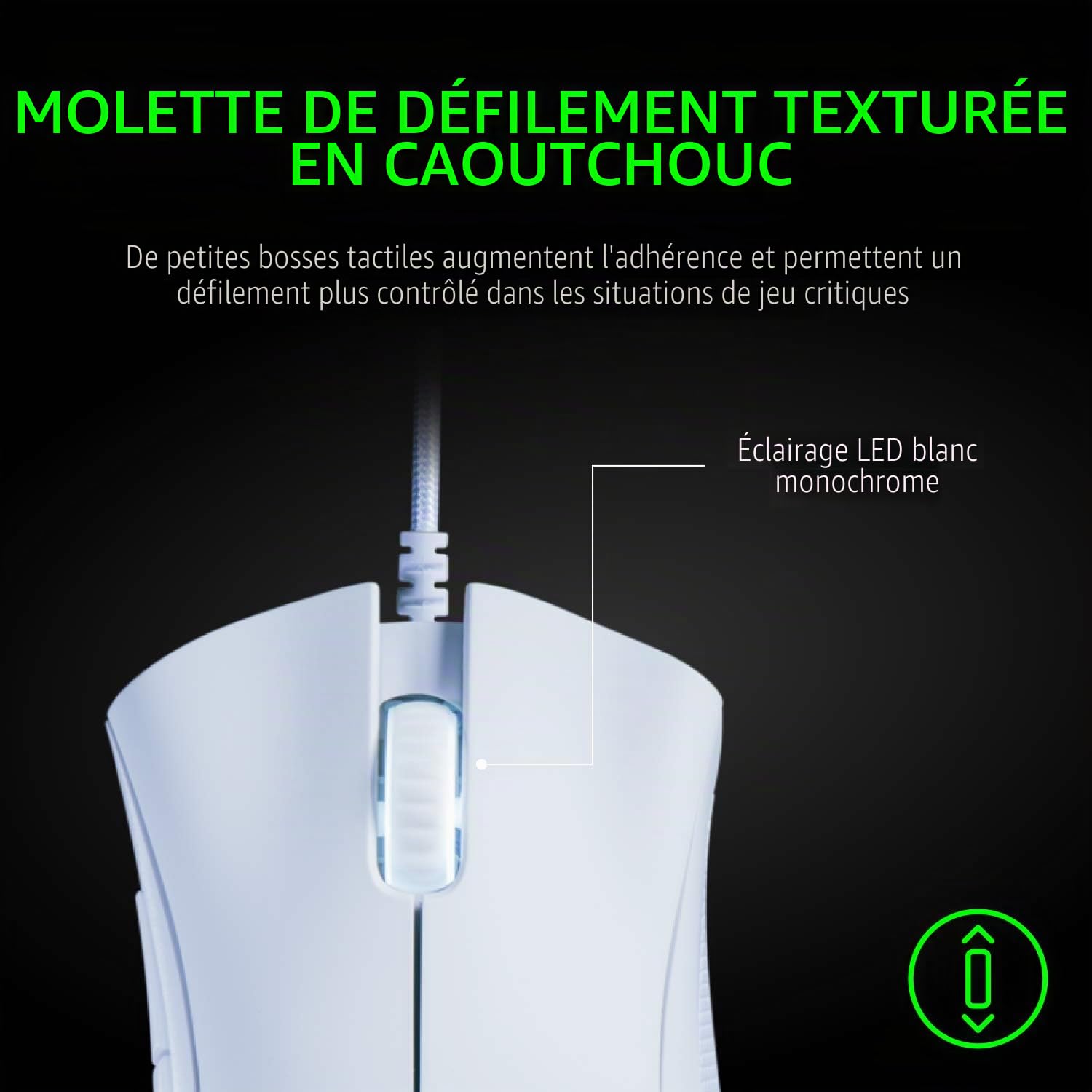 Razer DeathAdder RZ0103850200 Essential Souris Blanc