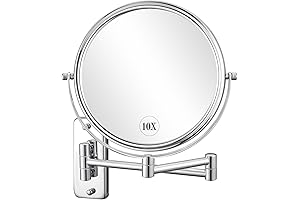 DECLUTTR 8 Inch Wall Mounted Magnifying Makeup Mirror with 10X Magnification
