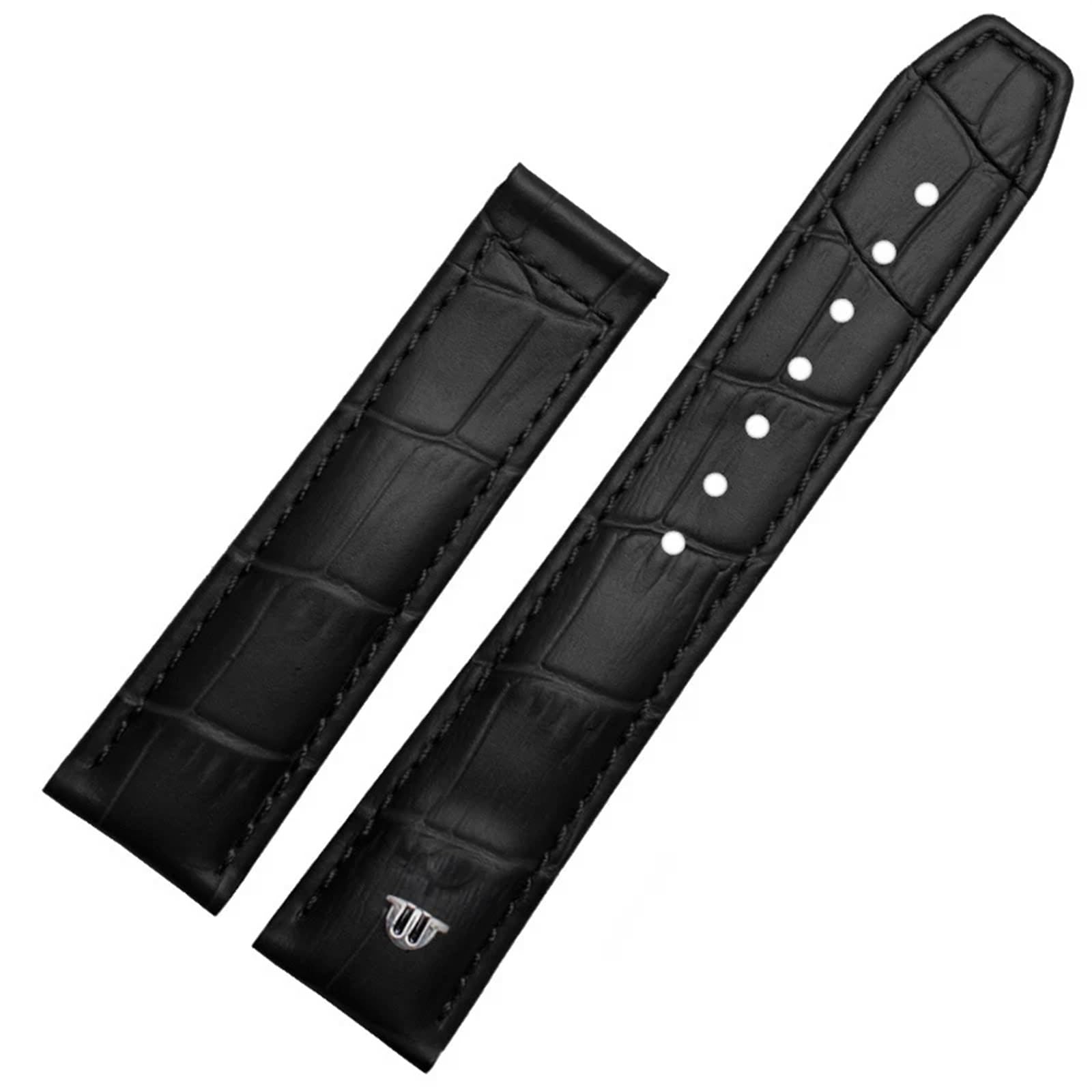 Cinturino in vera pelle per cinturino per orologio 20mm 22mm fibbia pieghevole braccialetto in pelle di mucca per il tempo libero