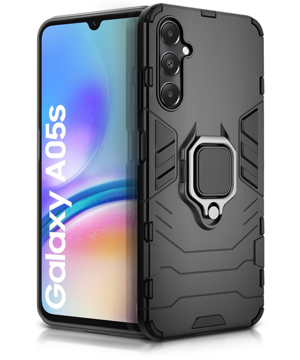 WOW IMAGINE Shock Proof Back Case Mobile Cover for Samsung Galaxy A05S 5G | Galaxy M14 4G | Back Cover Case (Tough Armor | Hybrid PC + TPU | Ring Holder & in-Built Kickstand | Black) (B0CTFG41JR) Amazon Price History, Amazon Price Tracker