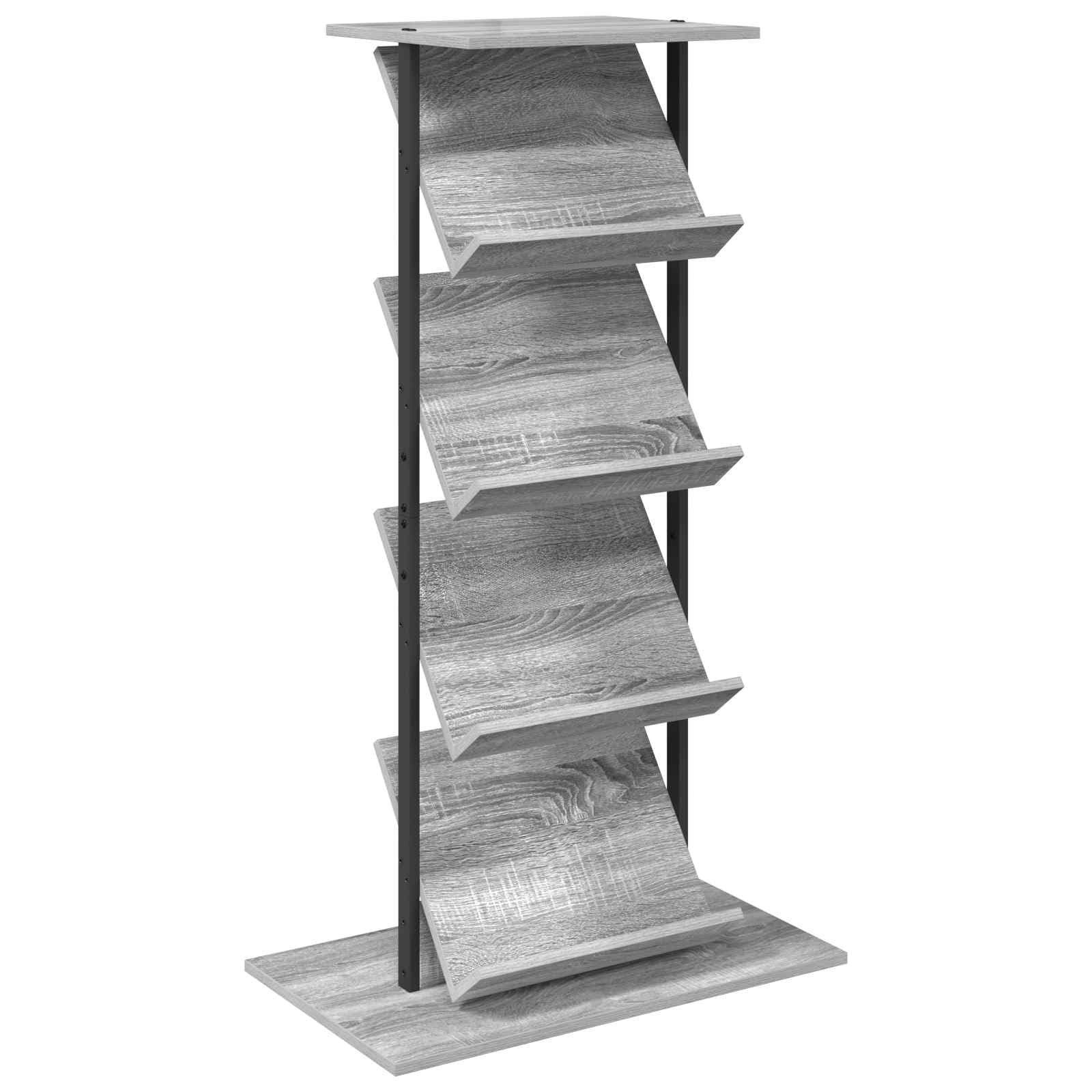 Regał na magazynek Sonoma szary 68 x 40 x 123,5 cm materiał