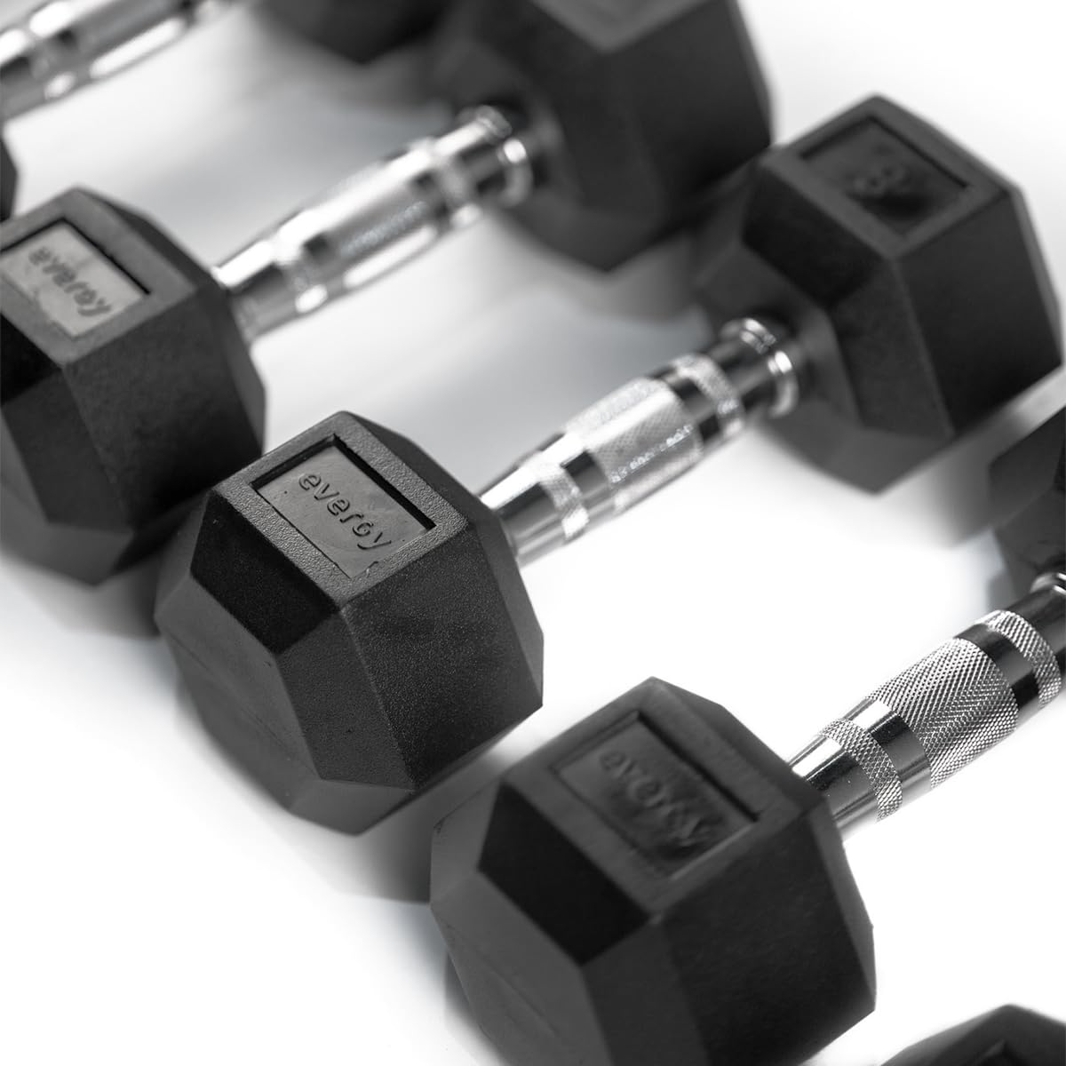 Mancuernas Hexagonales evergy – Par de mancuernas de 1 a 40 kg para gimnasio en casa. Halteres fitness, entrenamiento de fuerza y ejercicios de gym.