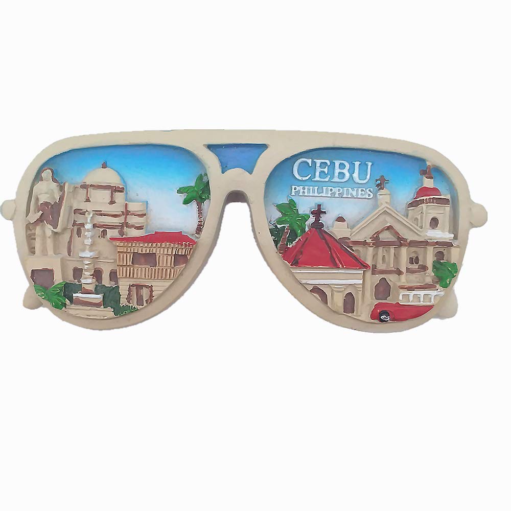 Muyu Magnet Souvenir 3D Cebu Philippines Fridge Travel Gift Home Kitchen Decoration ic Sticker,Cebu Philippines Refrigerator Collection