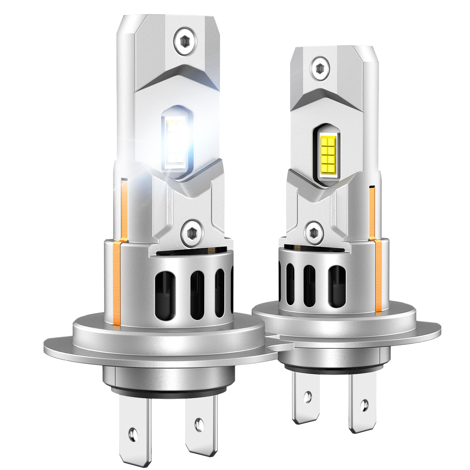H7 Light Bulbs for Off-Road Use, Fog Lights, Powersport Bulbs with Cooling Fan, 32,000LM Super Bright Bulbs or H7 Fog Light, Plug and Play, Pack of 2