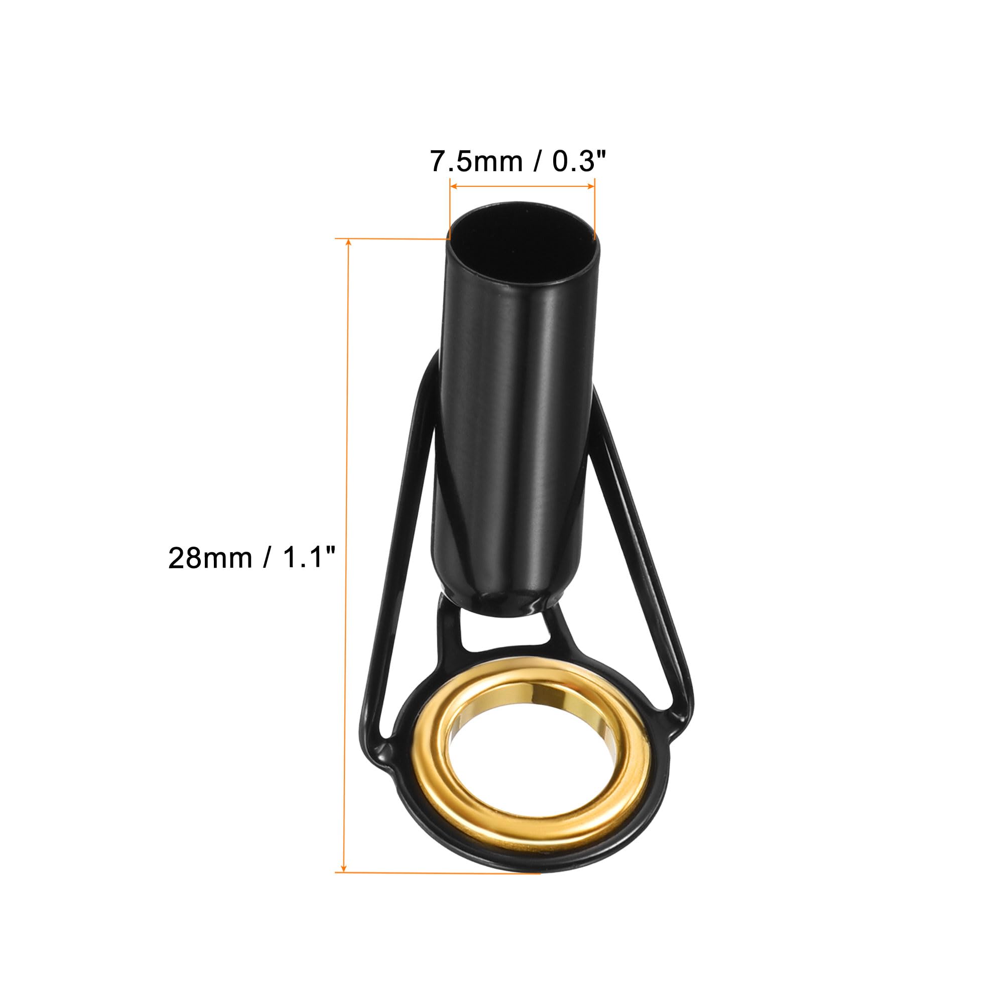 PATIKIL 7.5mm Tube Dia Fishing Rod Tips Repair Kit, 3pcs Stainless Steel Ring Guide for Saltwater Freshwater Fishing - Image 2