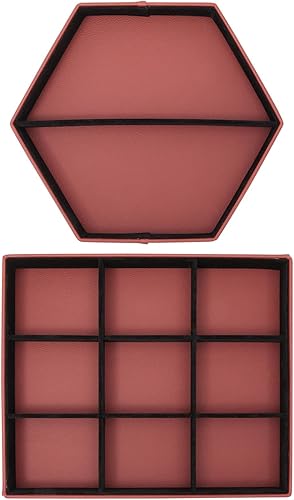 Miniatura 7 de Juvale Juego de 2 bandejas de valet de piel sintética para hombres, bandejas personalizables para llaves, cartera, reloj, mesita de noche