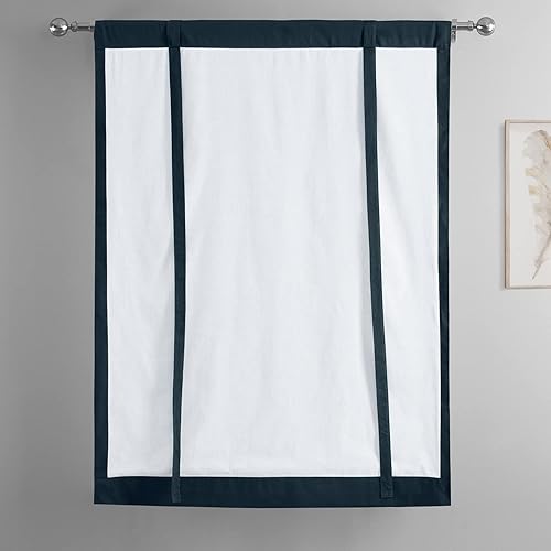 Miniatura 9 de HPD Half Price Drapes Cortinas enrollables de algodón liso para oscurecer la habitación, cortinas enrollables para sala de estar, cocina, 46 x 63
