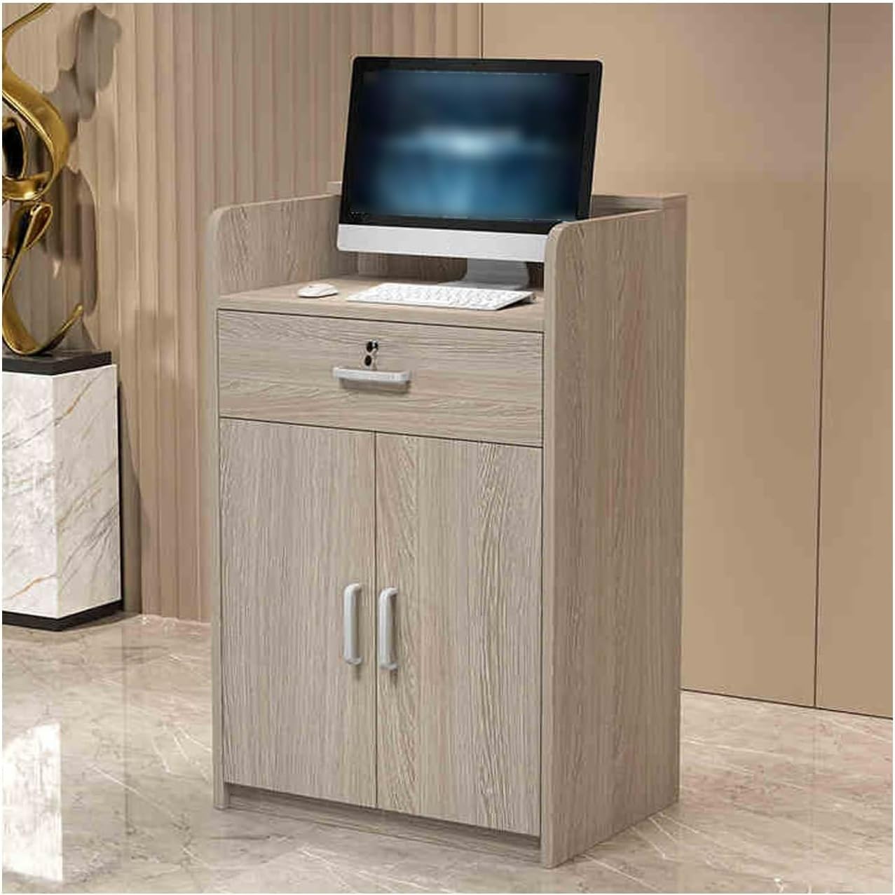 Ele Moderno contatore di cassa per ufficio e vendita al dettaglio, perfetto per cassieri, saloni, negozi di abbigliamento e altro ancora, design versatile e funzionale