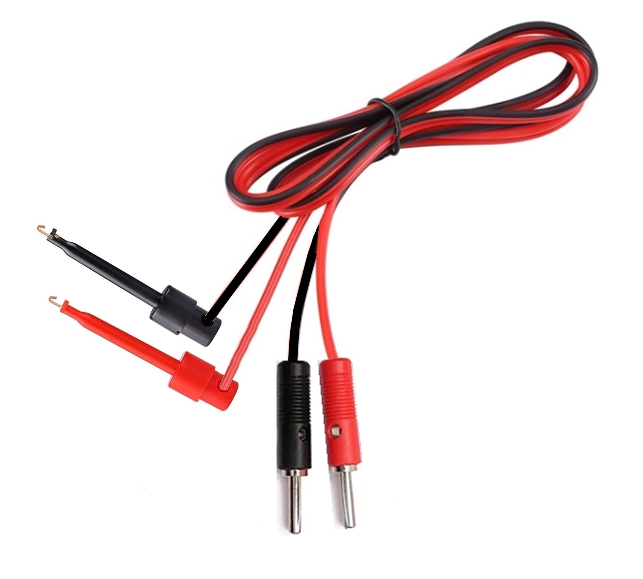 e4u Quality Standard 4mm Banana Plug To 57mm Test Hook Clip Red Black Test Probes Pair – 1 MTR (B09WKLDXGT) Amazon Price History, Amazon Price Tracker