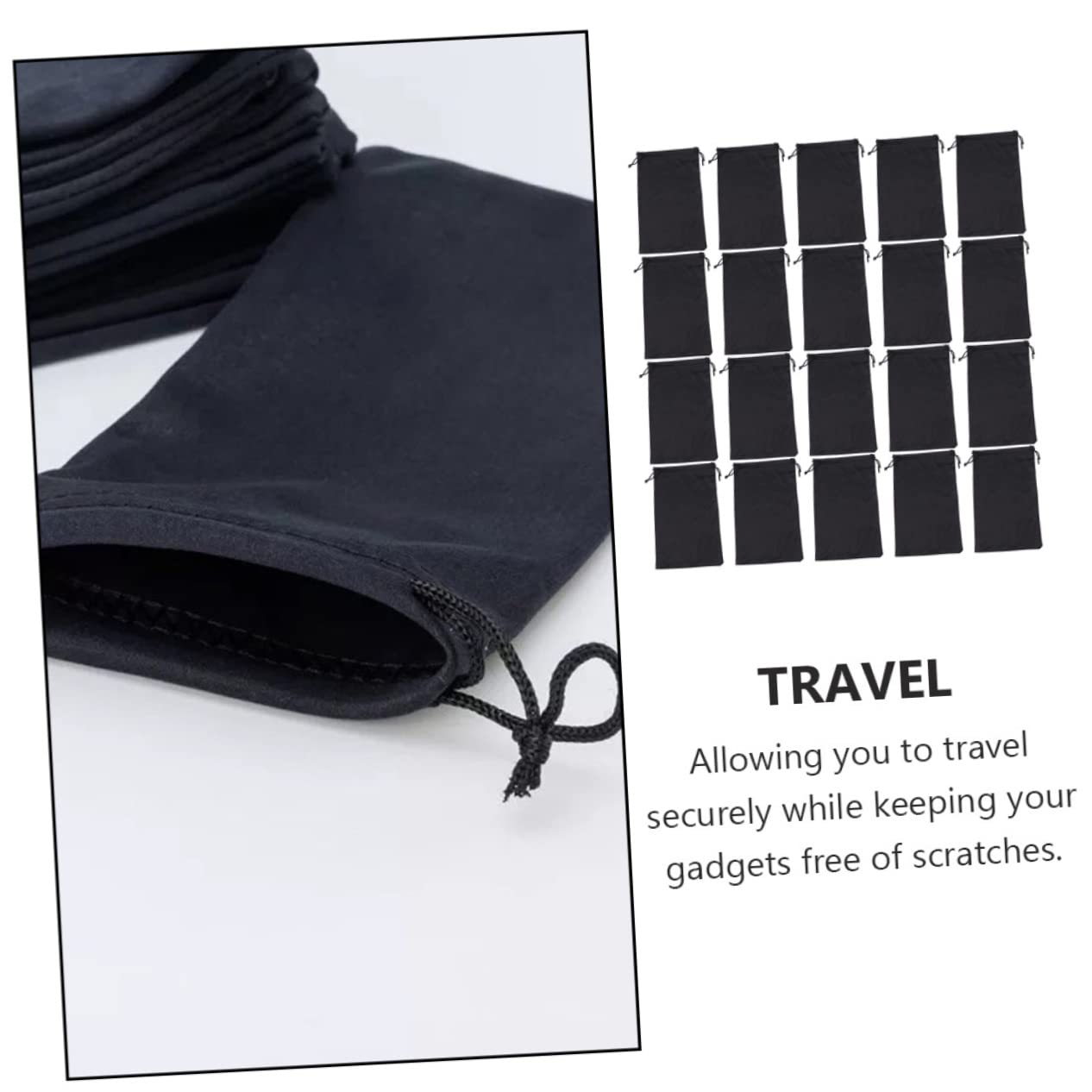 HANABASS 150stücke Ski Und Sonnenbrillen Aufbewahrungstaschen Leicht Und Tragbar Mit Kordelzug Für Outdoor-aktivitäten Schutz Vor Kratzern Und