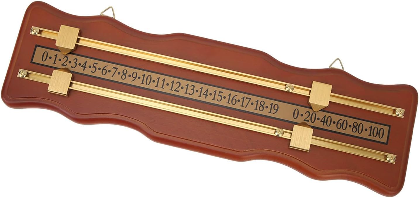 Billiard Game Scorer, 2 Track Wavy Medium Density Fiberboard Billiard Game Scorer Multifunctional Scoring Board for Home Supplies
