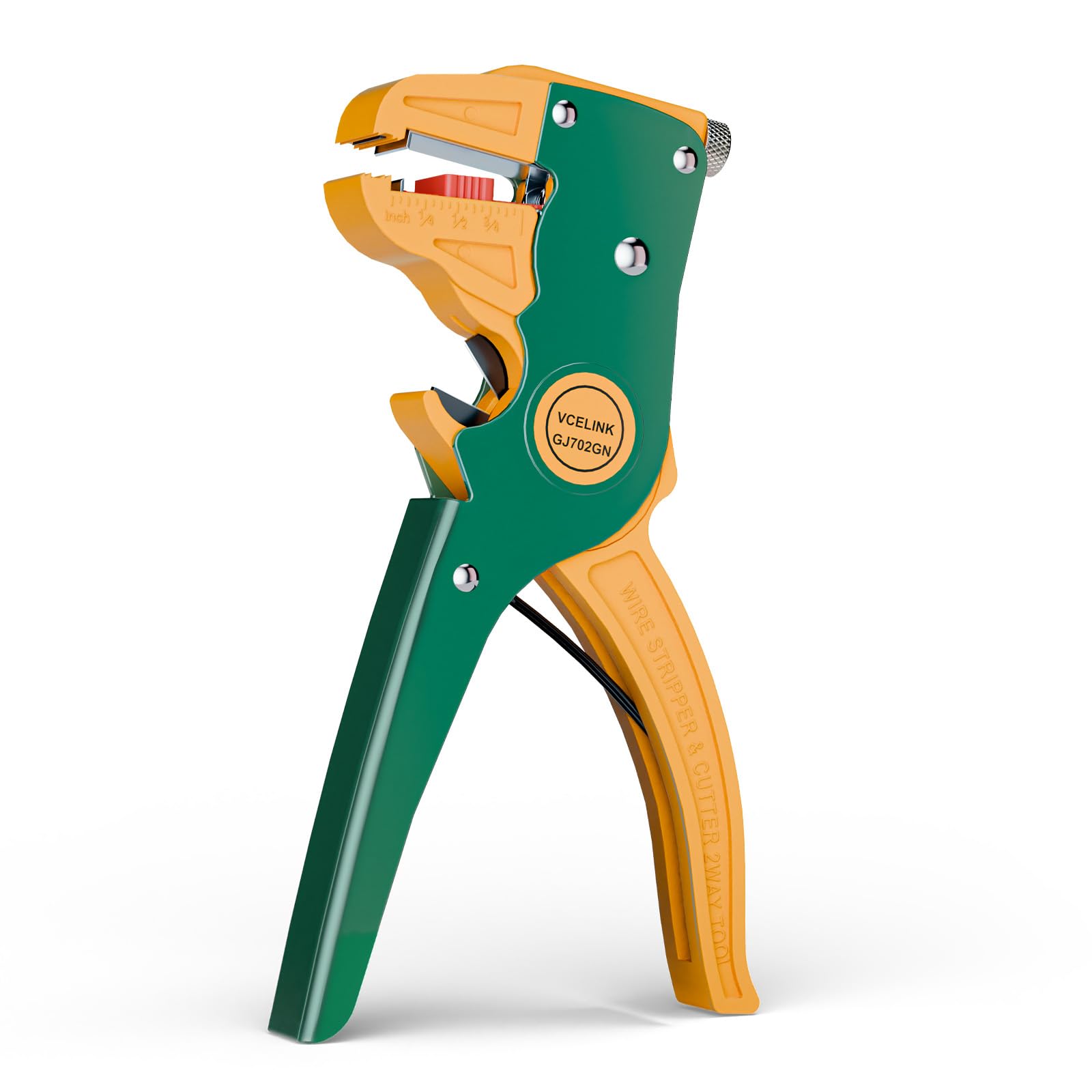 VCELINK Automatic Quickstrip Wire Stripper and Cutter, Quick Strip Wire Stripper, 2 in 1 Adjustable Electrical Cable Wire Stripping Tool&Eagle Nose