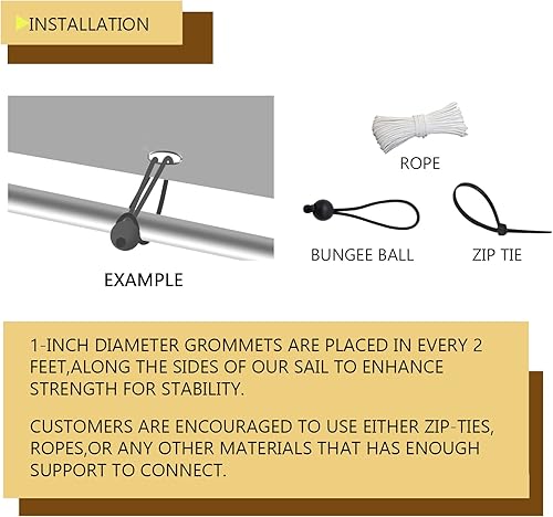Miniatura 10 de COARBOR Lona impermeable de 5 x 7 pies, protección de 0.197in, cubierta de piscina para barco al aire libre, caravana, color azul