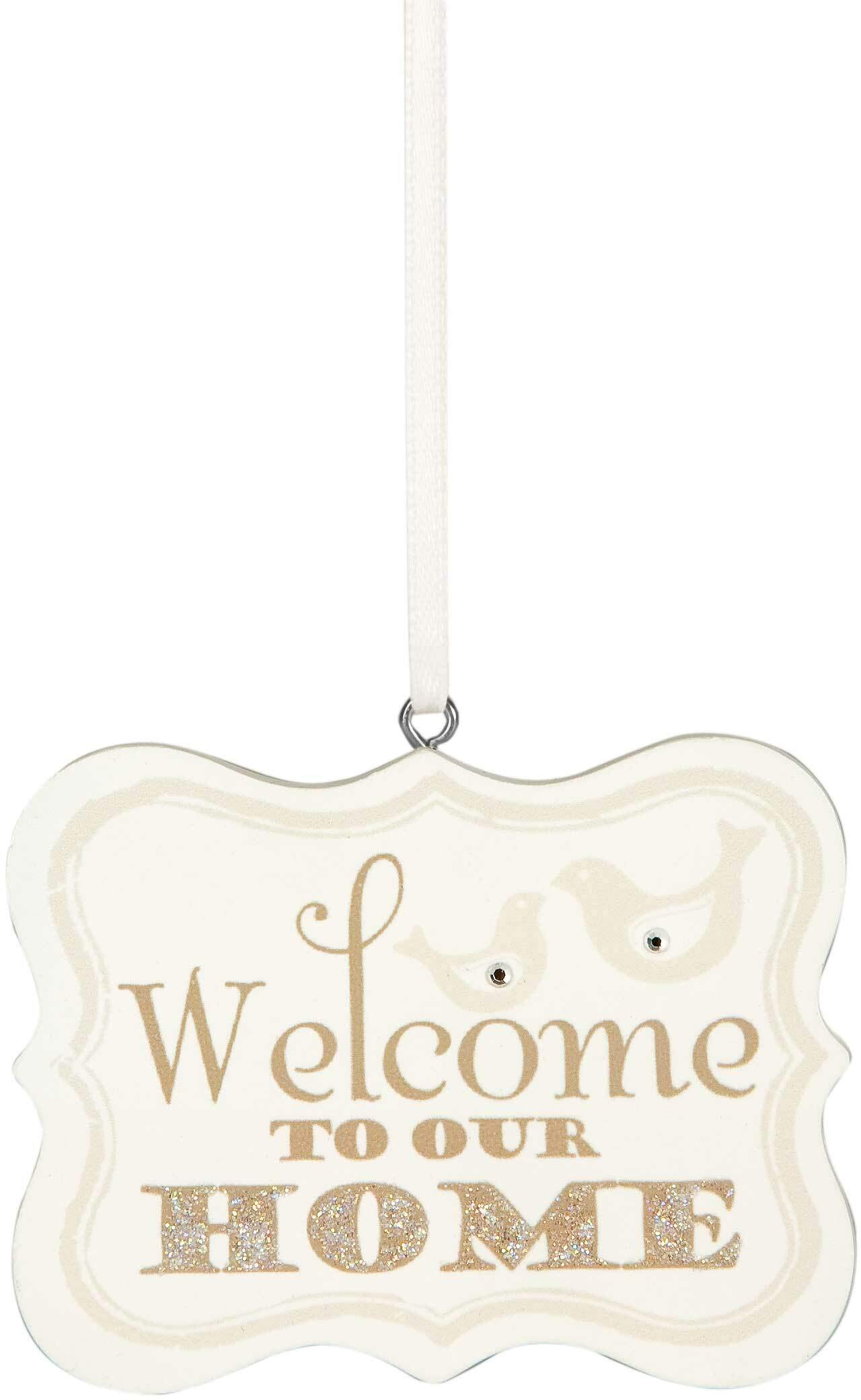 Pavilion Gift 89029 Signs of Happiness Welcome Home Hanging Plaque, 2-3/4 by 2-1/4-Inch-image-10