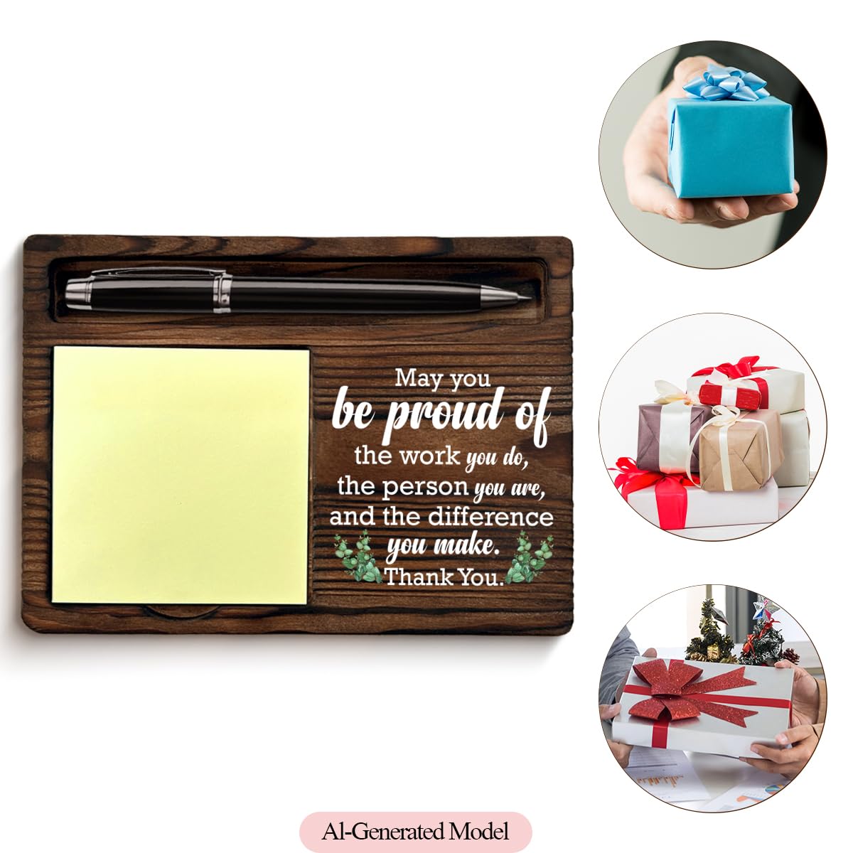Thank You Gifts for Women Men, Appreciation Gifts for Coworkers Boss Teacher, May You Be Proud of the Work You Do Sticky Note Holder for Office Desk Decor — Amazon image 6