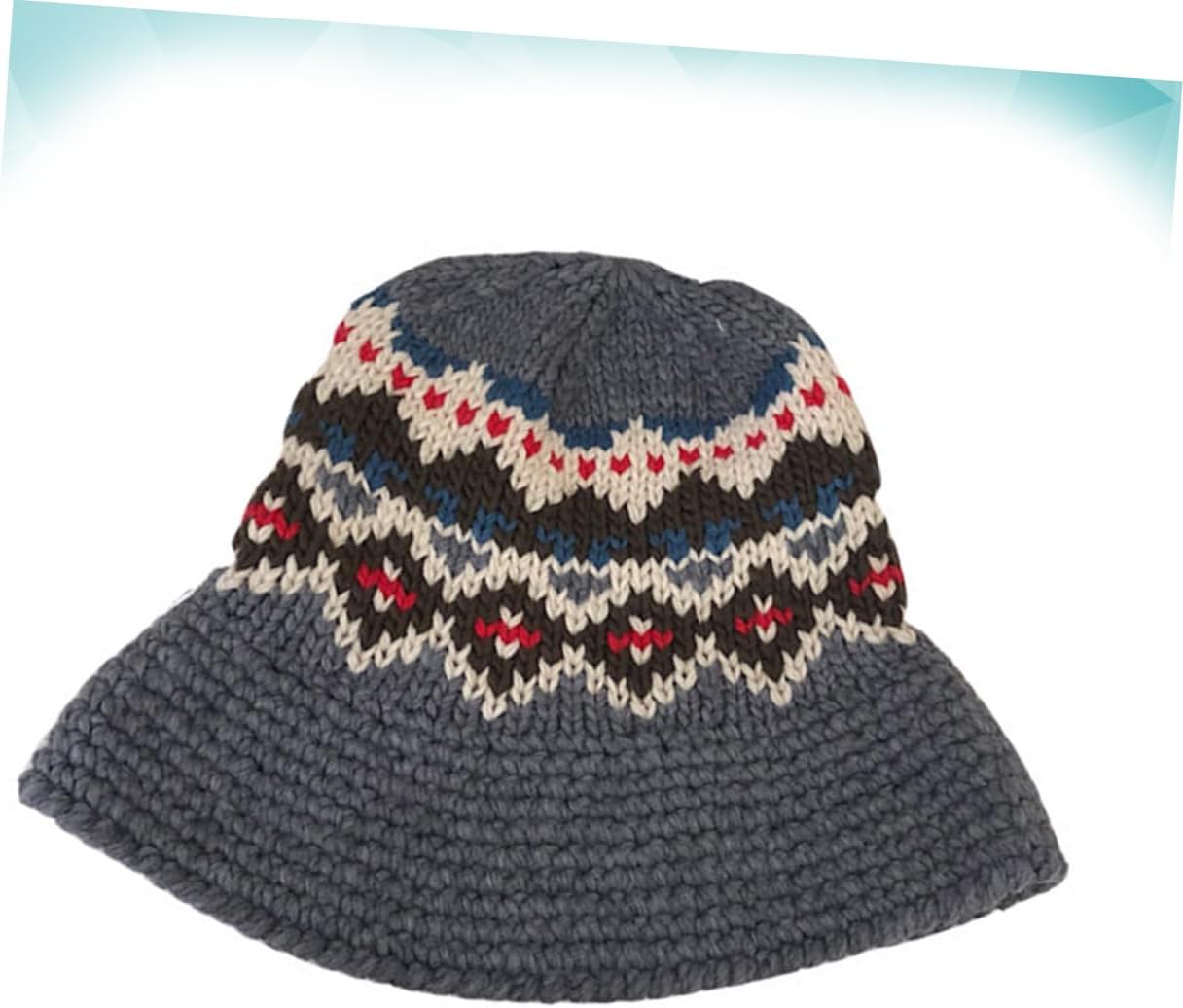 CALLARON Lovely Wool Hat Cotton Bucket Hat Wool Peaked Cap Knitted Hats for Women Polar Fleece Cap Women