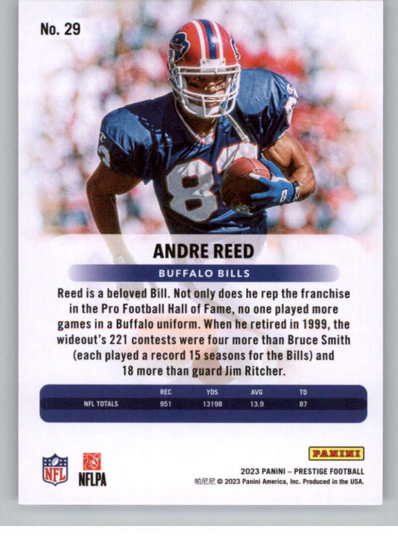 Andre Reed Bills Card