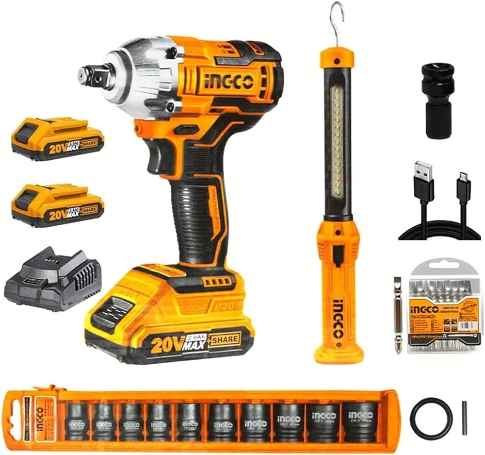 LOOKCHA IN gco COSLI230-11 Cordless Impact Wrench Combo with one pcs cordless lamp, 10 pcs socket set, 10 pcs screw driver set, 2 batteries,1 pcs charger (B0D3M5V58J) Amazon Price History, Amazon Price Tracker