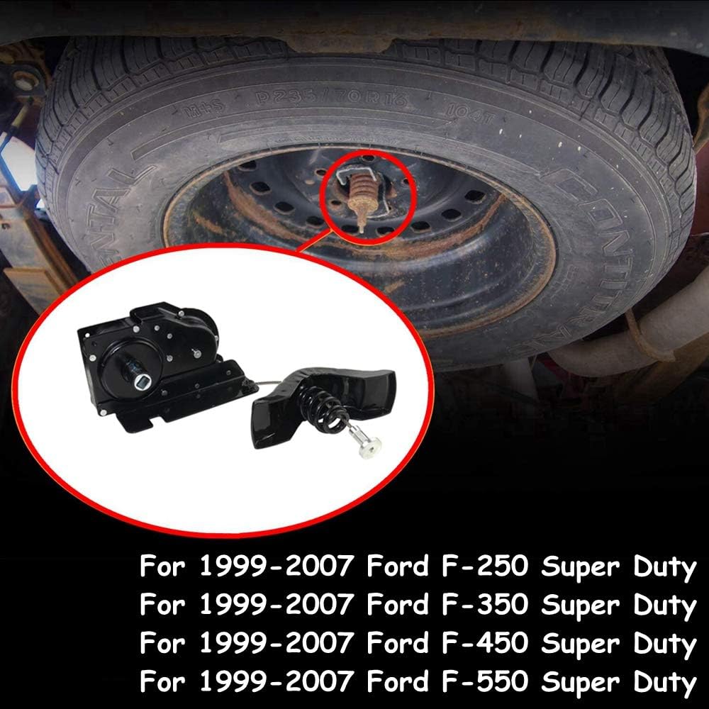Spare Tire Hoist Spare Tire Winch Carrier | Compatible with 1999-2007 Ford F250 F350 Super Duty F450 F550 | Part# 924-528, 6C3Z1A131AA, 2C3Z1A131AA, F81Z1A131AF, XC3Z1A131DA, YC3Z1A131AA